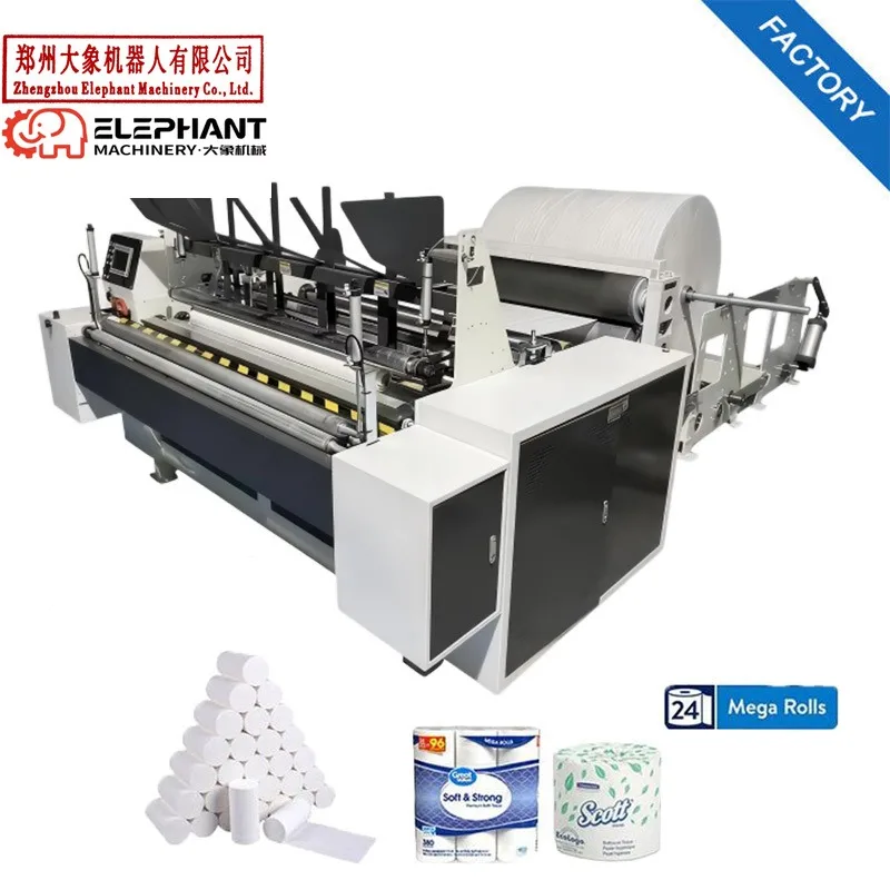 Customized Automatic Roll Toilet Paper Machine Fast Industrial Tissue Rewinder With Easy Panel OperationToilet Paper Production