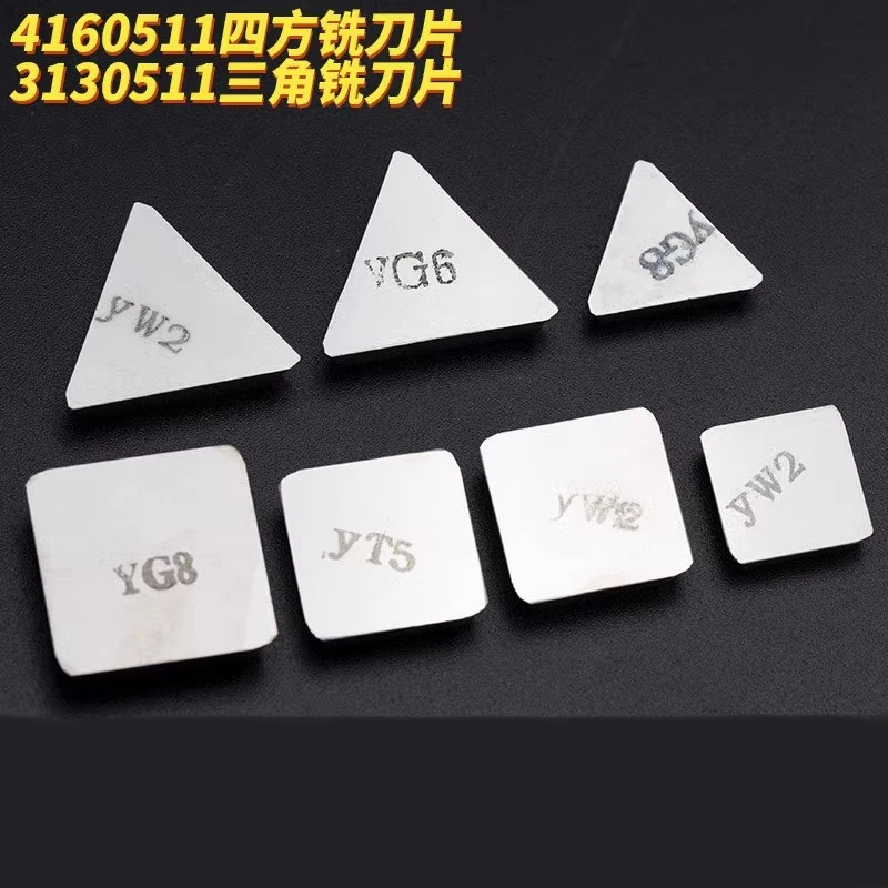 Cabeça de Trituração da Liga Dura Lâmina Quadrada 4160511 Yw2 Triangular Yg8 Yg6 Yt15 3100511 Cnc