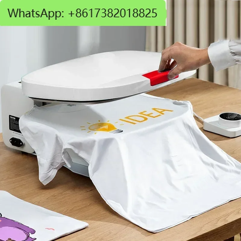 عبر الحدود الوافدين الجدد كامل التلقائي 29X38 التي شيرت آلات الصحافة الحرارة تي شيرت آلة طباعة الشعار للشركات الصغيرة F380