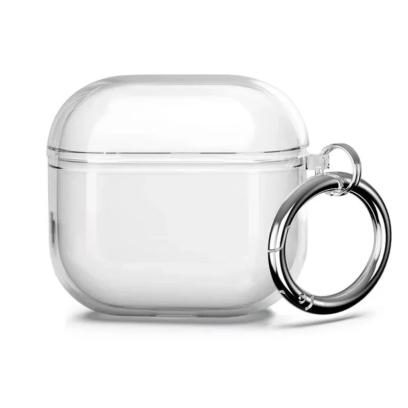 Capa transparente para fone de ouvido, compatível com apple airpods 4 geração, capa protetora para airpods 4, tpu