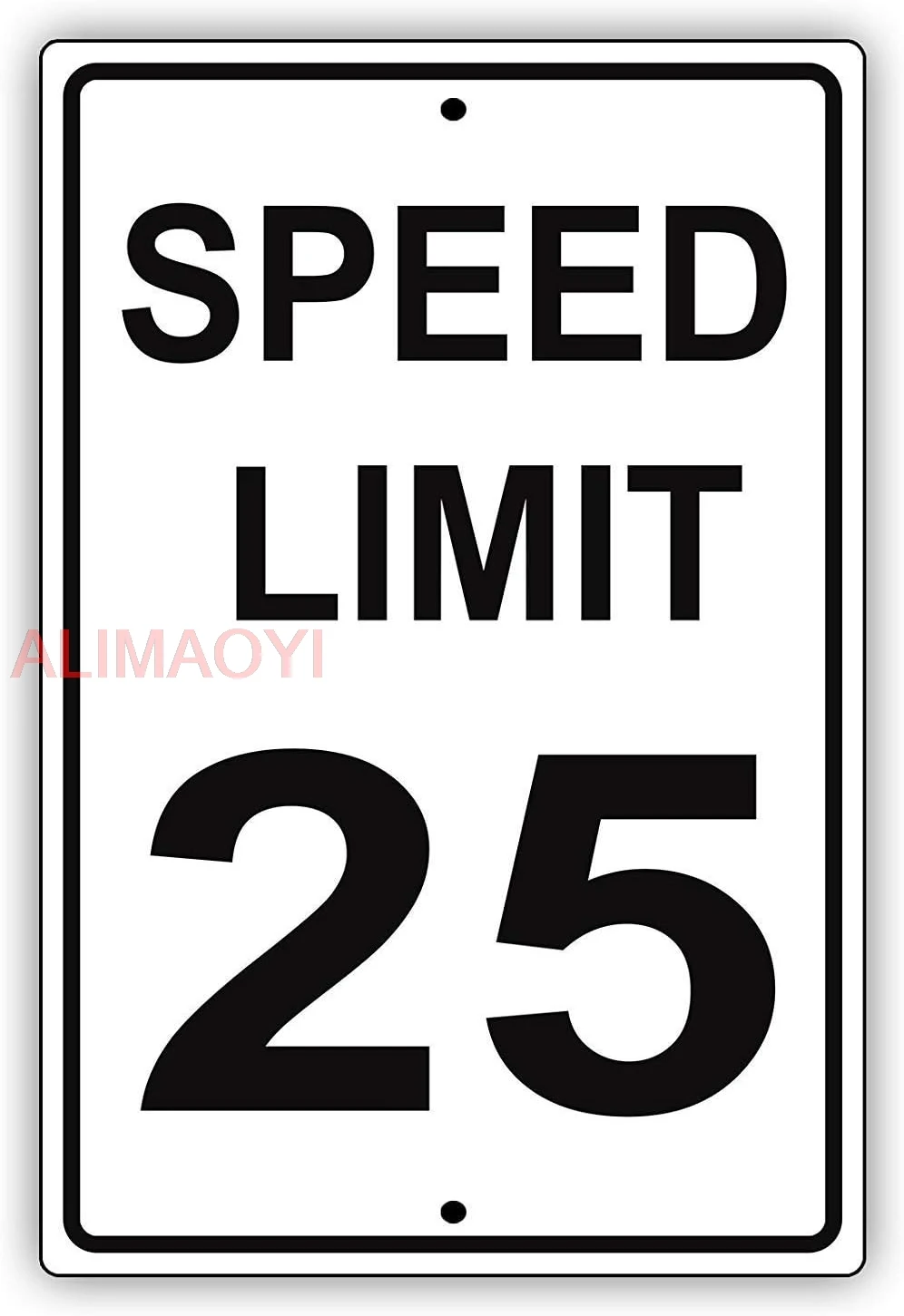 Unoopler Speed Limit 25 MPH Miles per Hour Black Letters Zone Slow Down Speeding Restriction Alert Attention Caution Warnin good