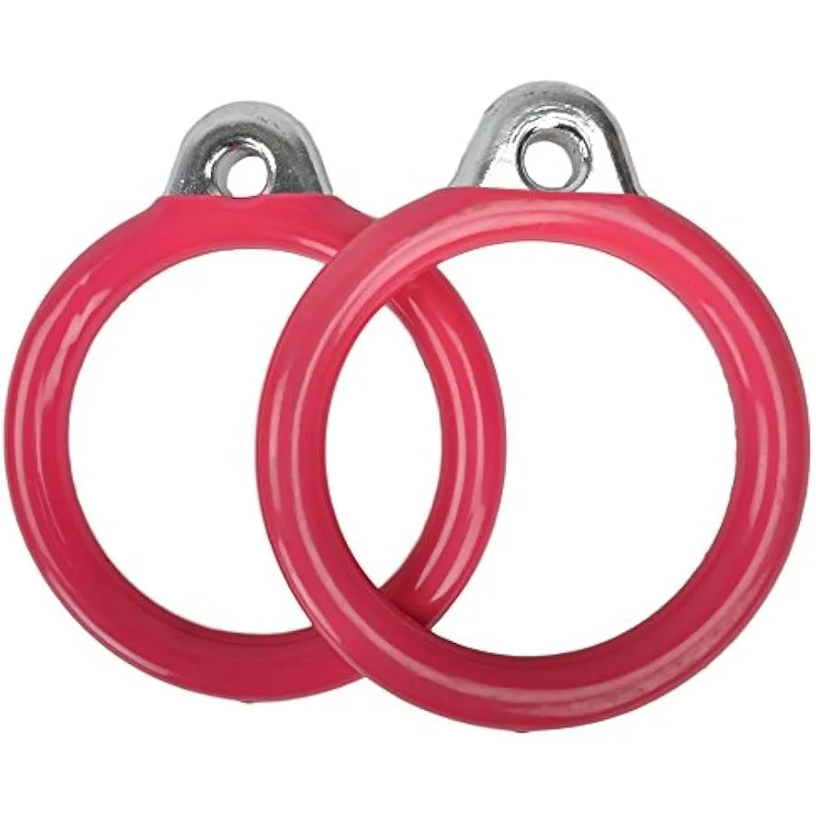 

Swing Set Stuff Inc. Commercial Round Trapeze Rings with SSS Logo Sticker Playground Attachment Pink