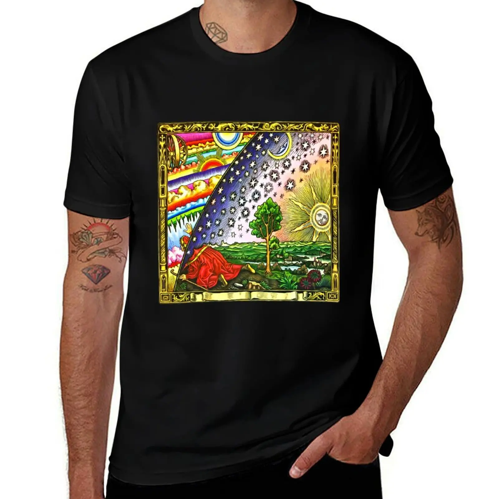 The Flammarion Engraving (Full Colour) T-Shirt Relaxed Casual Short Sleeve Tee