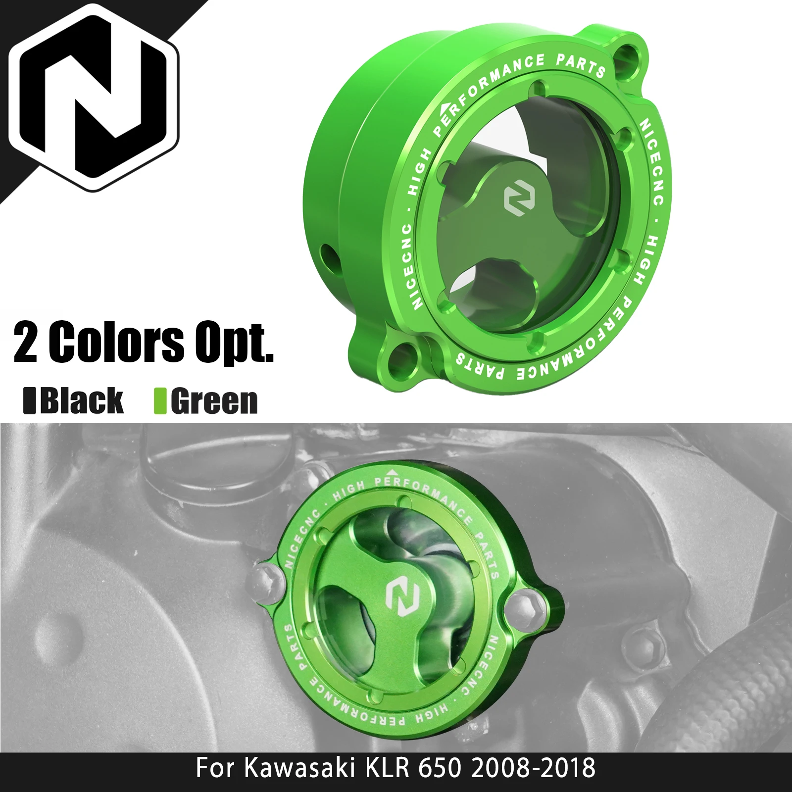 

NICECNC For Kawasaki KLR650 KLR 650 1987-2024 Motorcycle Oil Filter Cover Cap KLR650 2024 2023 2022 2021 2020 2019 2018 2017