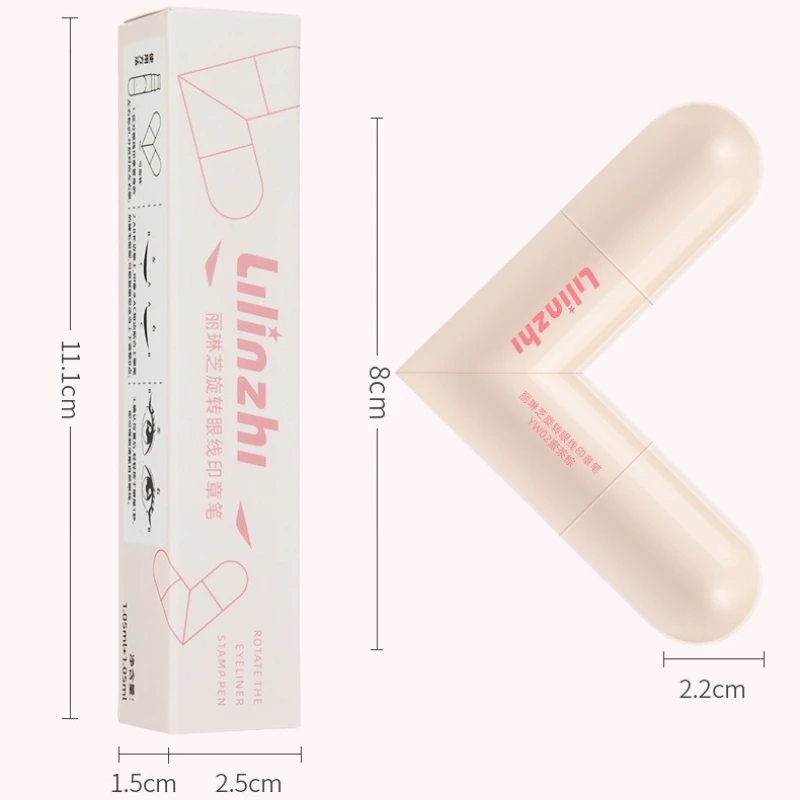 Timbro per eyeliner integrato Contorno preciso Punta sigillo per eyeliner liquido Matita sigillante Strumento per il trucco degli occhi ad asciugatura rapida a lunga durata