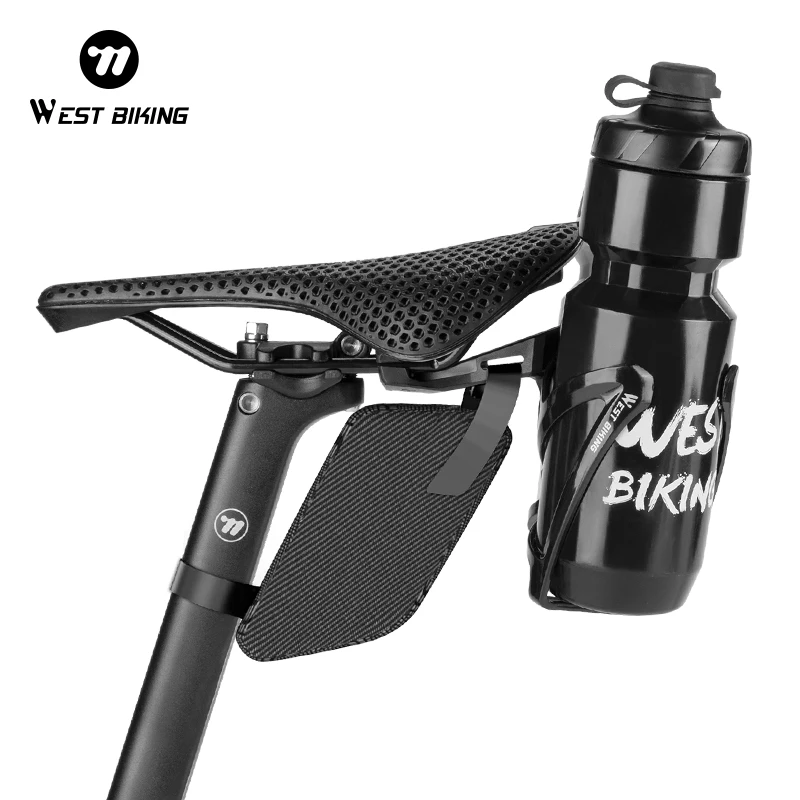 WEST BIKING Double Cup Bicycle Water Bottle Cage Saddle Extension Holder Cycling Kettle Brackets MTB Road Bike Accessories Parts