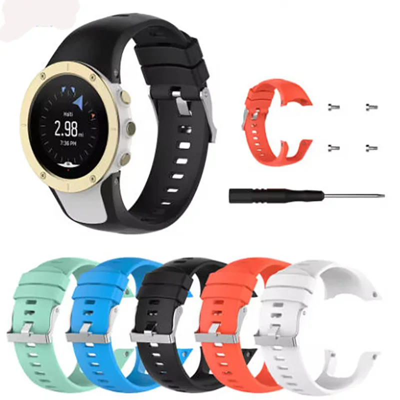 For Suunto Spartan Trainer Wrist HR Silicone Sport Strap Smart Watch Replacem WatchBand For Suunto Cool Running Series
