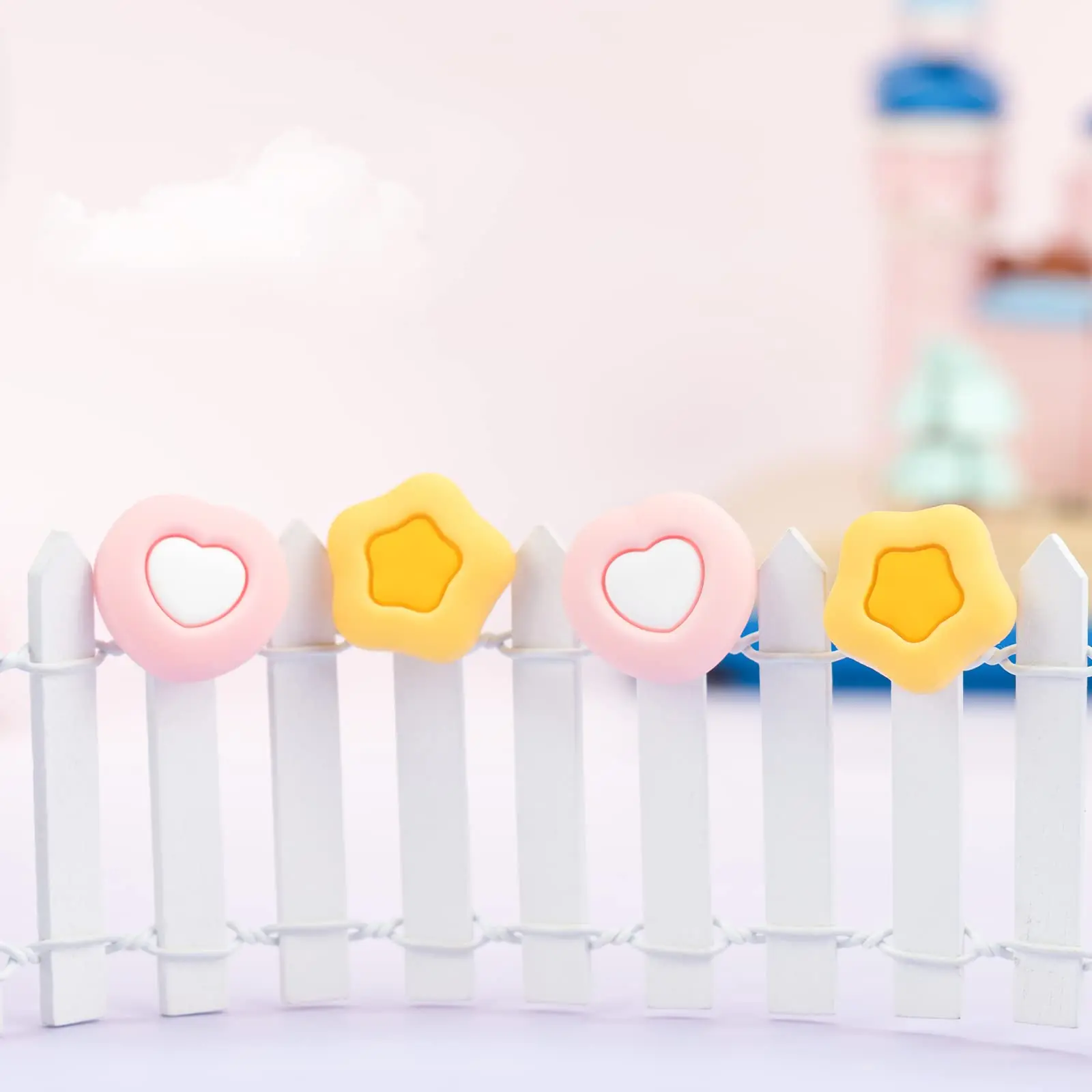 GeekShare 4pcs Thumb Grip Caps Compatible with Switch 2, Anti-Slip Silicone Thumb Grip Caps for Switch 2025,Cream Heart
