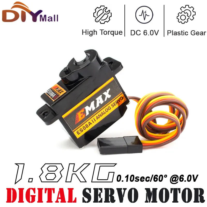 EMAX ES08A II 9g Micro Analog Servo 1.8kgf.cm 0.10s/60° Plastic Gear For FPV Racing Drone RC Airplane Aircraft Model DIY Parts