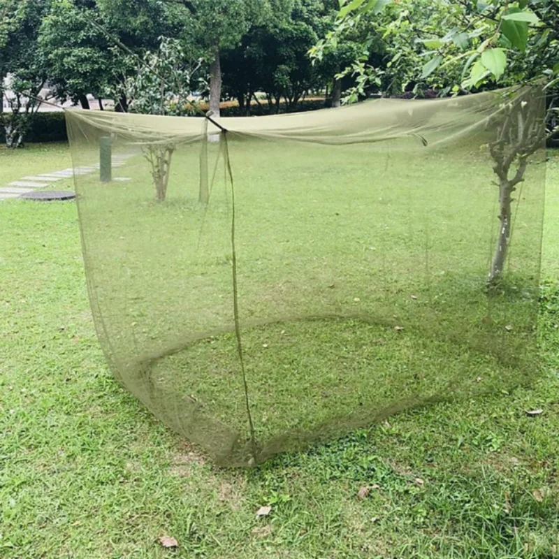 Collapsible Portable Outdoor Mosquito Net, Army Green Pop Up Single Person Insect Net, Instant Setup Bug Screen for Camping Back