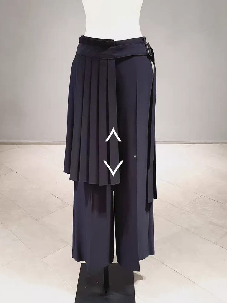 Nova Coleção Outono 2025: Calça de Aodão Coreana Casual, Solta, Modeladora, Versátil e Moderna com Saia Psada Destacável...