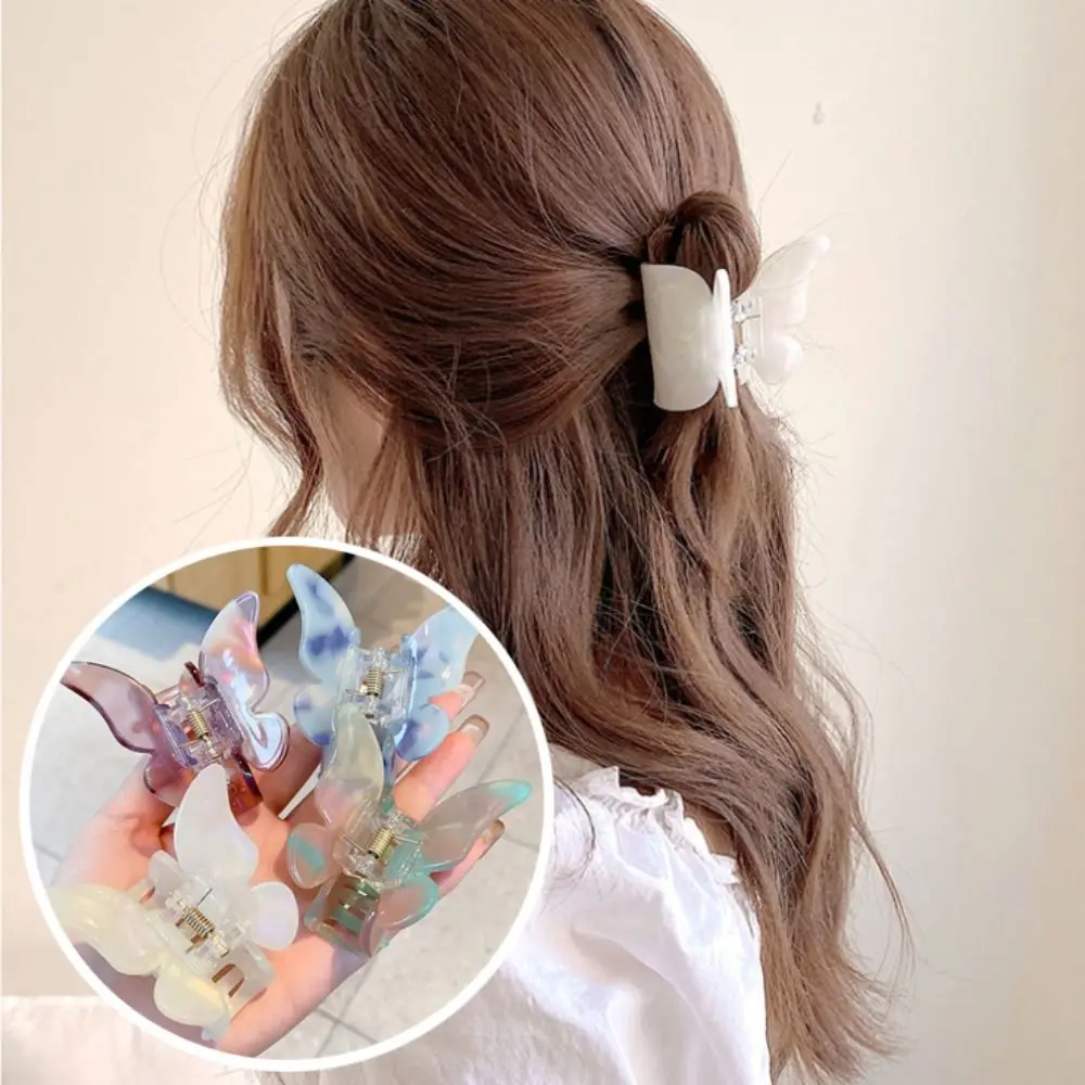 女の子のためのカラフルなバタフライヘアクロー,ポニーテールクリップ,フェアリーヘアクランプ,ファッションアクセサリー,新しいコレクション