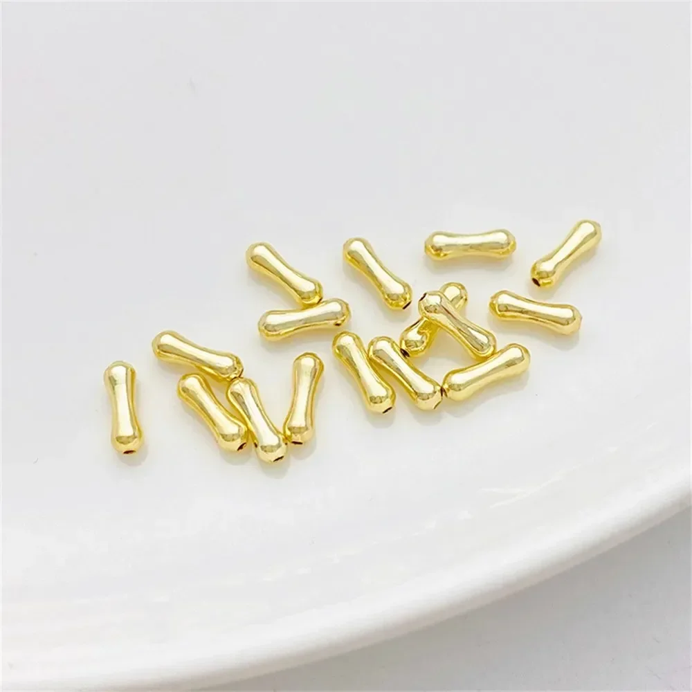 14K gouden bot kleine taille door gat kraal partitie handgemaakte DIY kralen armband ketting sieraden materiaal accessoires