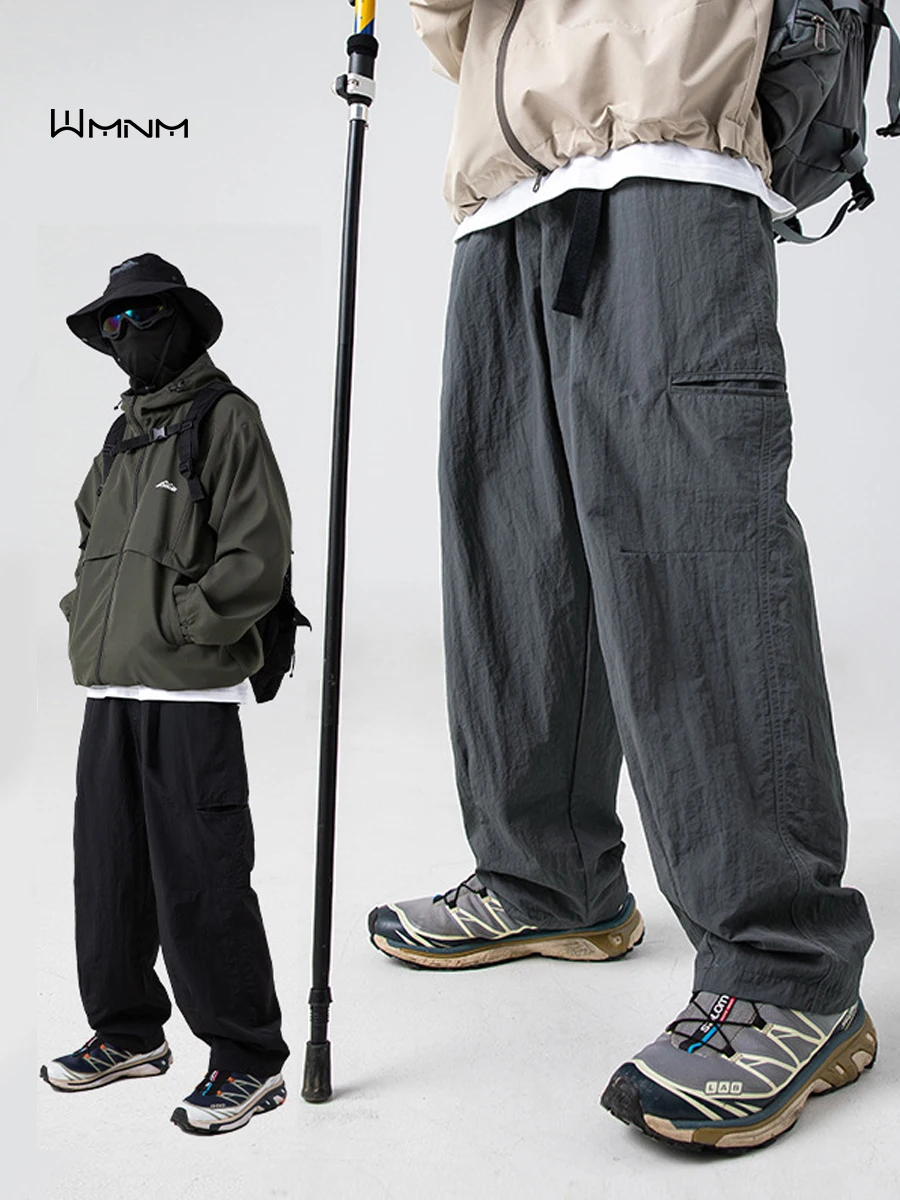 

Wmnm Men's Outdoor Workwear Pants Loose Fit Casual Hiking Summer Qui Dry Trendy Brand Spor Long Trousers Straight Leg