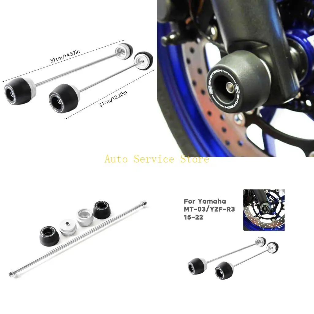 462A Front Rear Axles Fork Crash Slider For MT-03/YZF-R3 15-22 Motorcycle Wheel