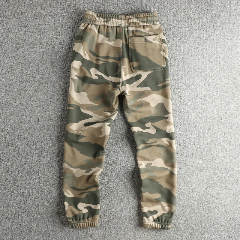 النمط الأمريكي العصرية التمويه الرجال Sweatpants عارضة الثقيلة فضفاض مكبل تصميم للرجال أزياء مريحة عارضة ارتداء الذكور