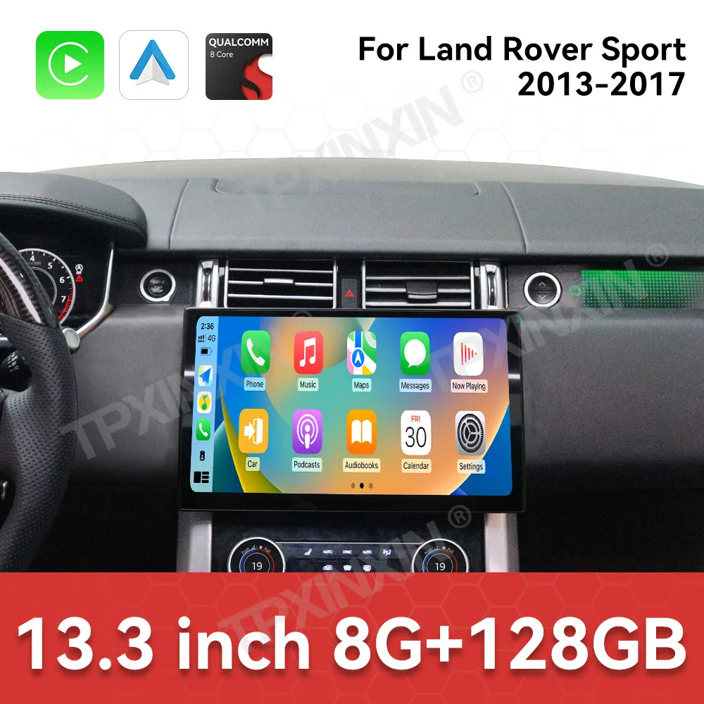 راديو سيارة بشاشة تعمل باللمس لسيارة لاند روفر سبورت 2013-2017 أندرويد نظام تحديد المواقع للسيارات الوسائط المتعددة راديو تلقائي وحدة استقبال ستيريو #6