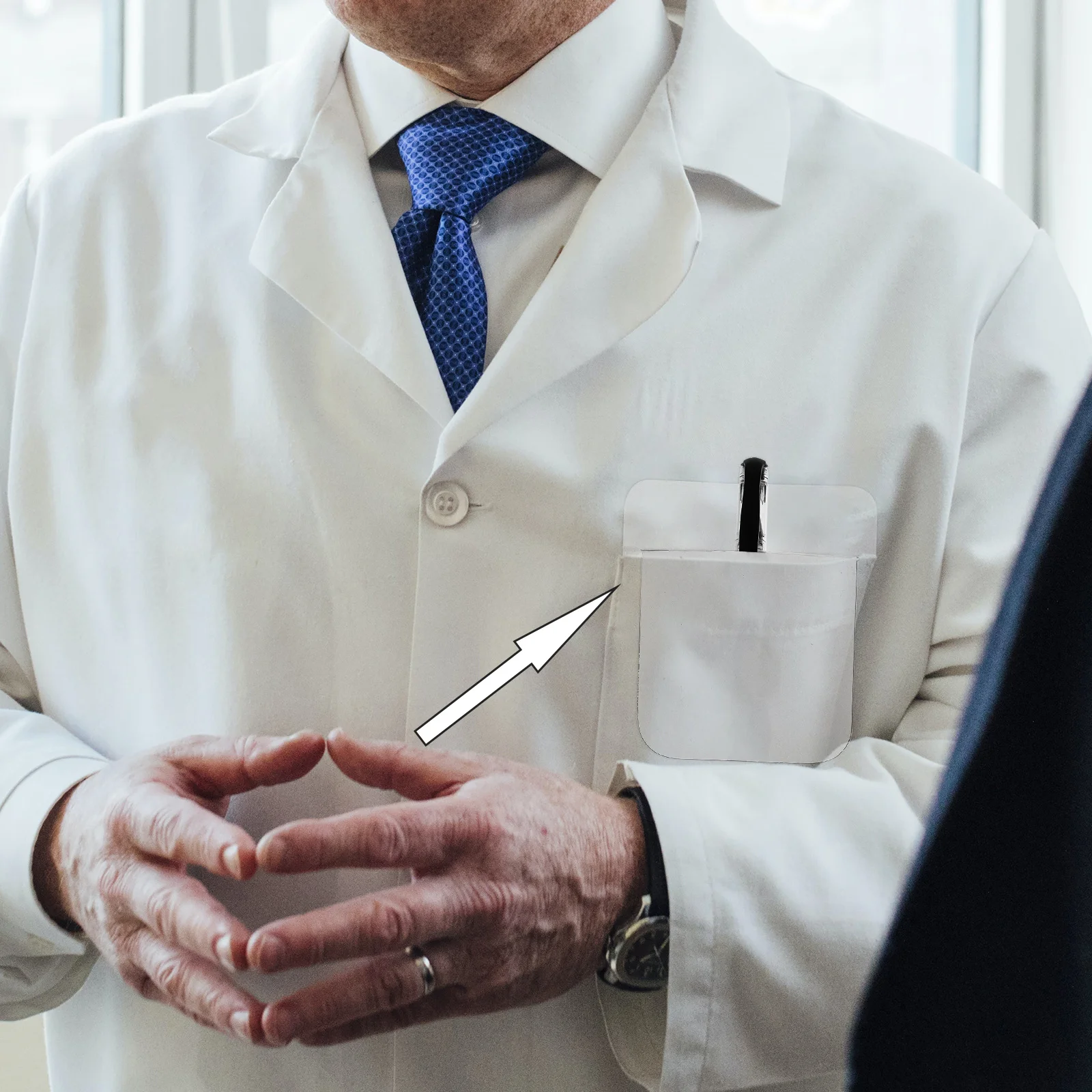 

12Pcs Hospital Pen Bags Doctor Pen Holders Sturdy PVC Material Space Saving Design Nurse Office Organization Tool