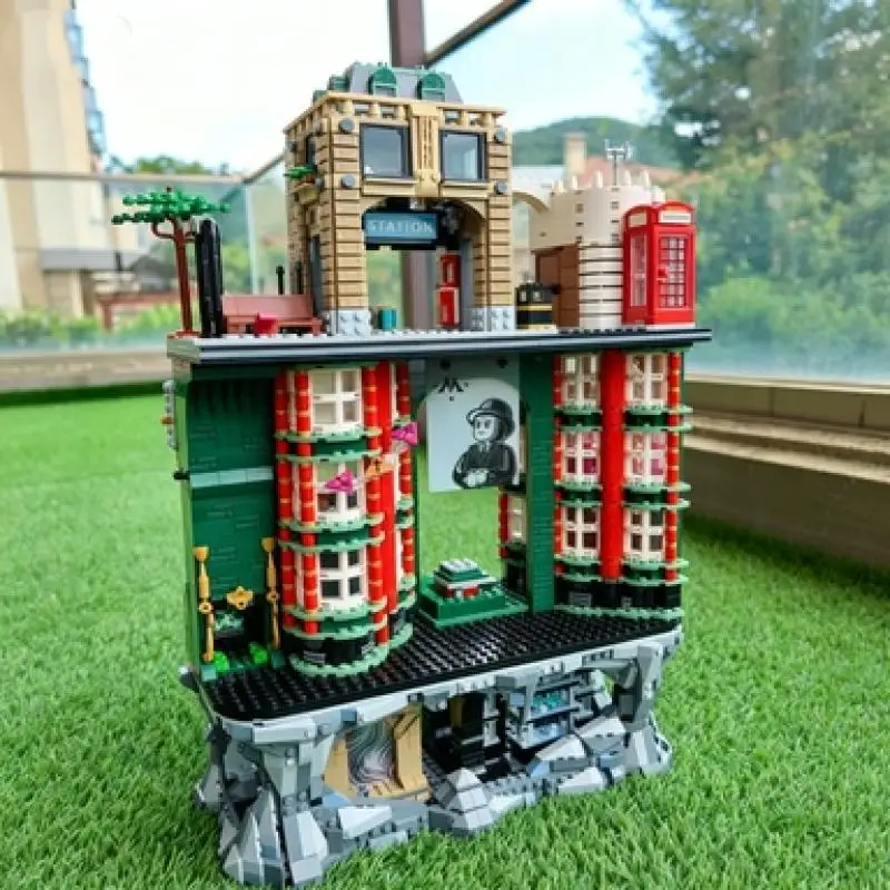 Fantasy Wizard Headquarters Blocks, 3491pcs Multi Tier Structure Model Perfect Christmas Gift For Magic Hobbyist Tabletop Decor