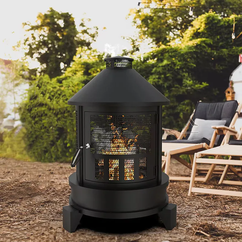 Spot Multi-functional Outdoor Wood-Fueled Steel Barbecue Heating Stove for Courtyard Garden Homestay Use