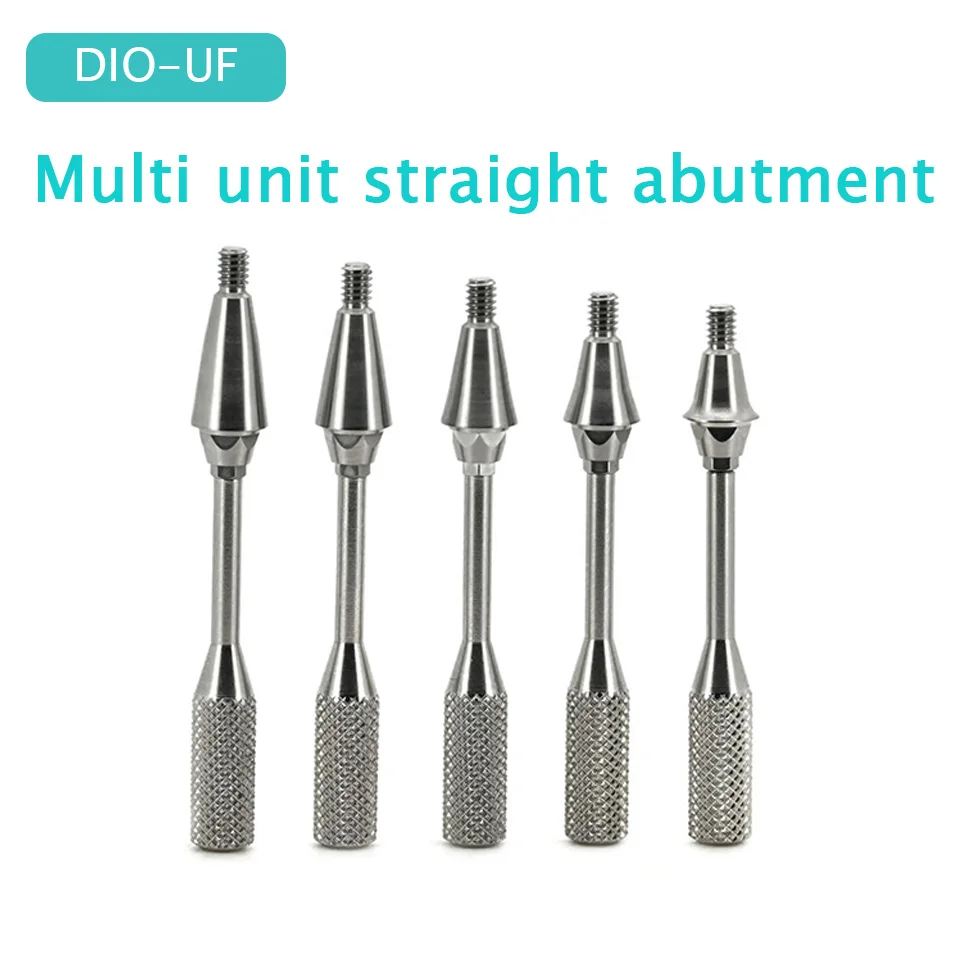 10Pcs Titanium Alloy Straight Multi Unit Abutment Kits Dental Lab Prosthetic Restoration Component Compatible With DIO UF System