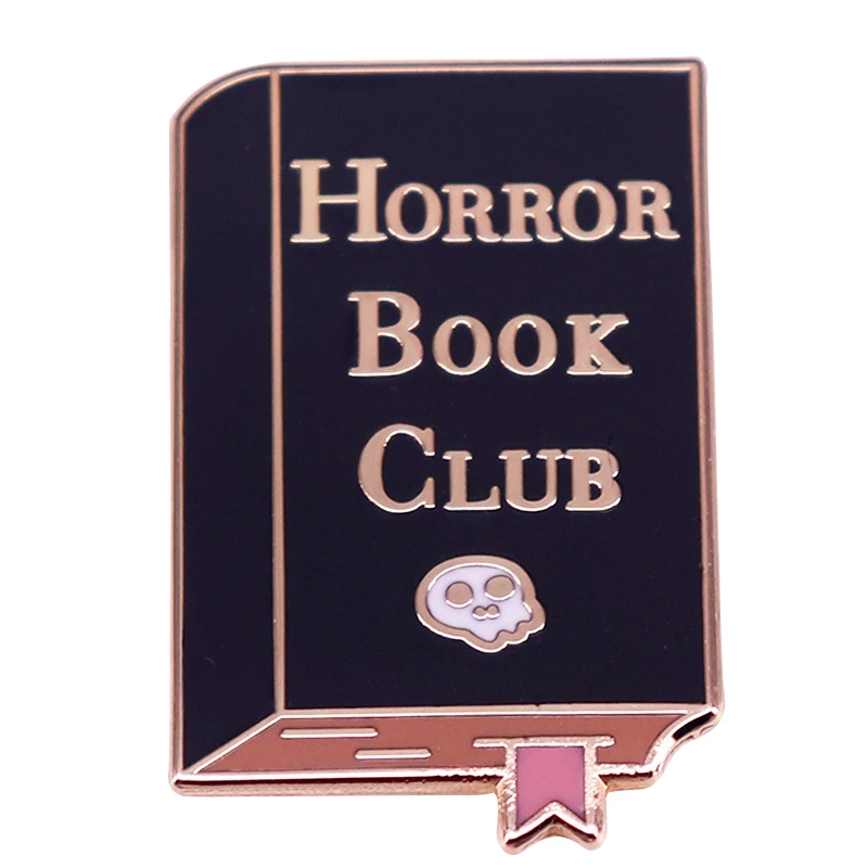 A3100 Horror Book Club Lapel Pins for Backpack Enamel Pin Halloween Brooch on Clothes Metal Briefcase Badges Fashion Decorations