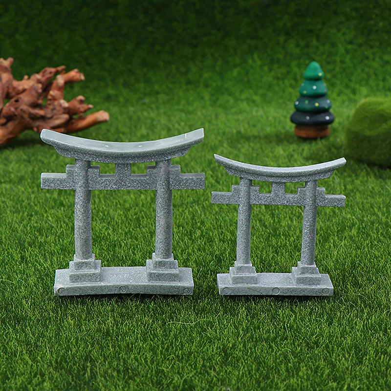 Japanese-style Torii Gate Aquarium Decor Miniature Ornament Sandstone Garden Shrine Shinto Landscape Micro Decoration Simulation