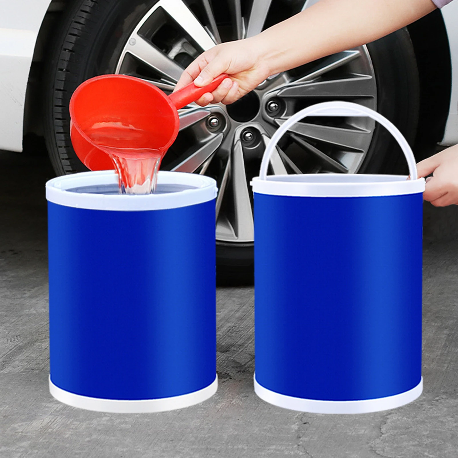 Portable Car Bucket Large Capacity Waterproof Car Wash Bucket For Washing Car