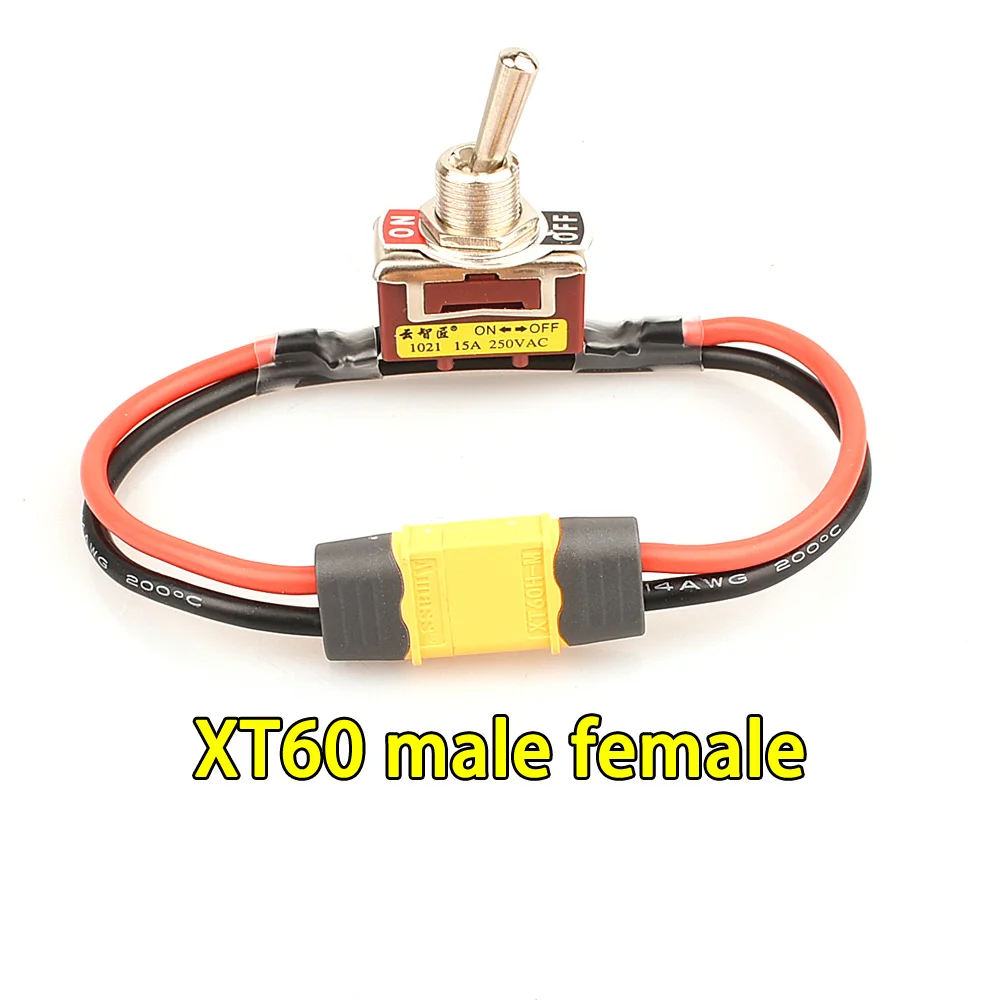 Large Current High Load Switch XT30 XT60 XT90 T Plug Power On-off Toggle Switches for RC Airplane ESC Motor Connecting Adapter