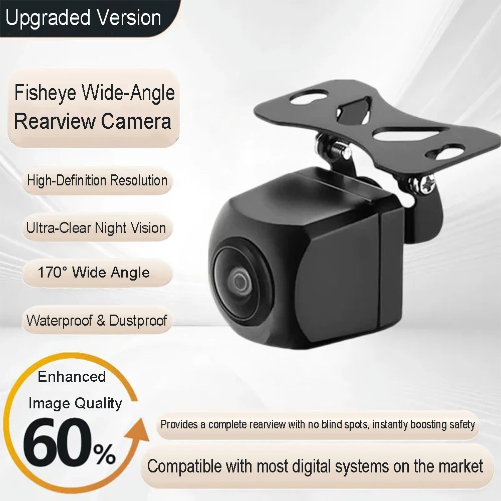 Rear View Backup Camera Fisheye AHD CVBS CCD Night Vision 170° Wide Angle IP68 Waterproof F2.0 Aperture LED Reverse Parking Lens