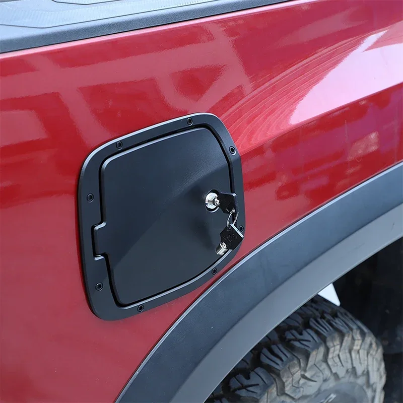 

For 2016-2022 Toyota Tacoma Aluminum Alloy Black Car Fuel Tank Cap Anti-theft Lock Cover Trim Car Accessories