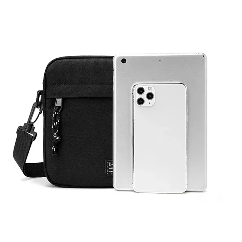 Prosta Mini torebka Crossbody męska nylonowa torba boczna na ramię dla mężczyzn Messenger etui na telefon typu Sling torba męża torba piersiowa portfel