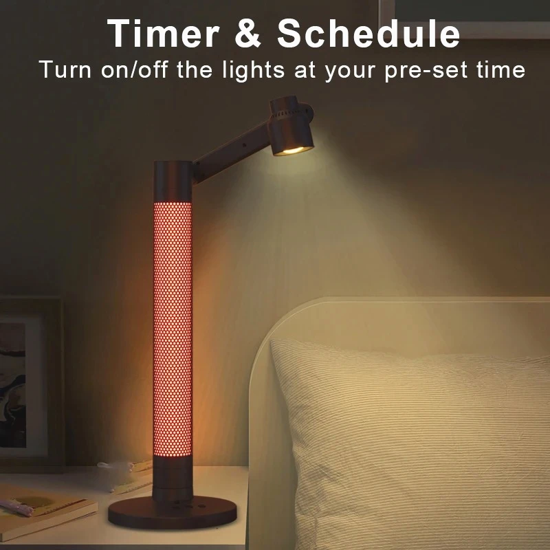 

Eye Protecting Dimmable WiFi Rotatable Smart Atmosphere LED Table Lamp Desktop Reading Bedside Night Light