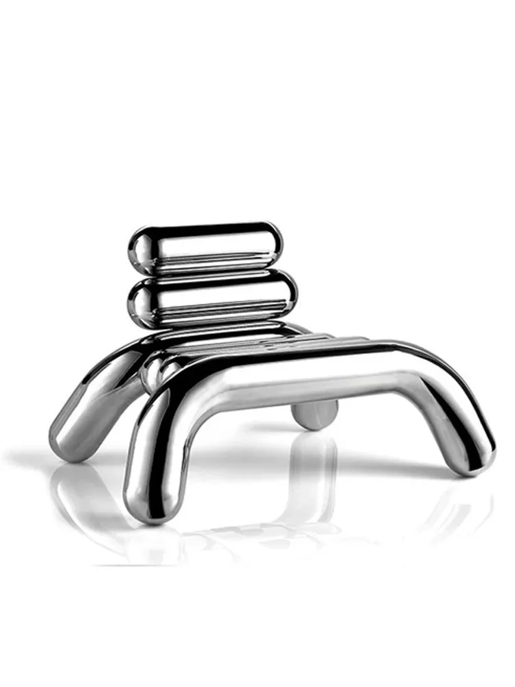 

Special shaped curved armrest leisure chair creative resin electroplated light luxury