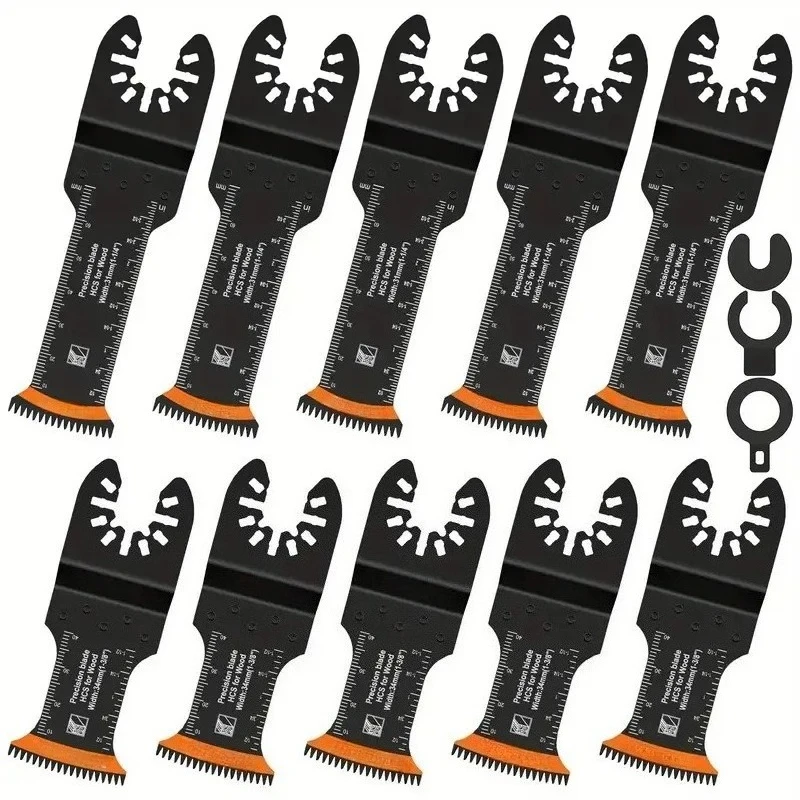 For Japanese Oscillating Saw Blades 10Pcs High Carbon Steel Bi-Metal Multitool Blades Sharp Wear Resistant Cutter Blade Tool
