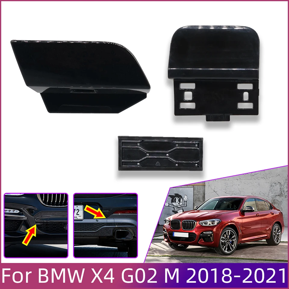 Front Rear Bumper Tow Hook Cover Shell Cap Hauling For BMW X4 G02 M-Package 2018 2019 2020 2021#51118064606 51128065134
