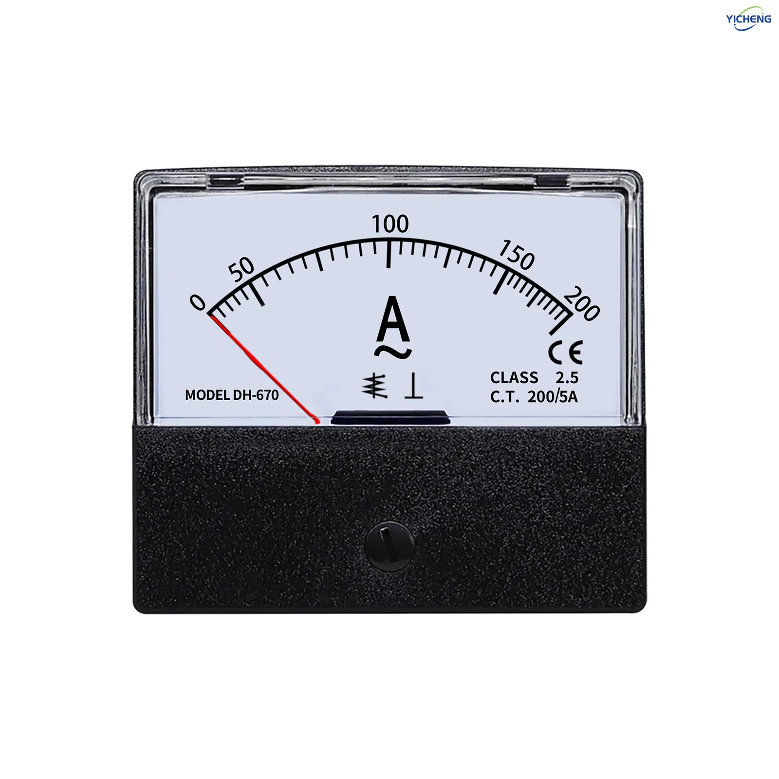 YICHENG DH670 التيار المتناوب مقياس التيار الكهربائي 30A/5-600A/5 ، تجهيز 30 مللي متر/40 مللي متر ثقب الأسلاك النحاسية من خلال نوع محول التيار الجهد المنخفض