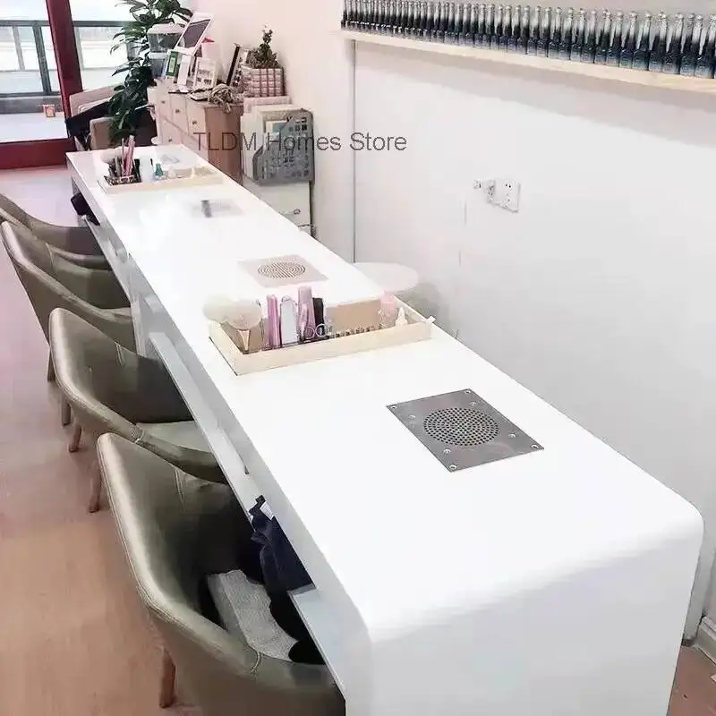 Headboards Professional Makeup Beauty  White Table Nail Mesa Manicura Table Furniture Luxury Modern