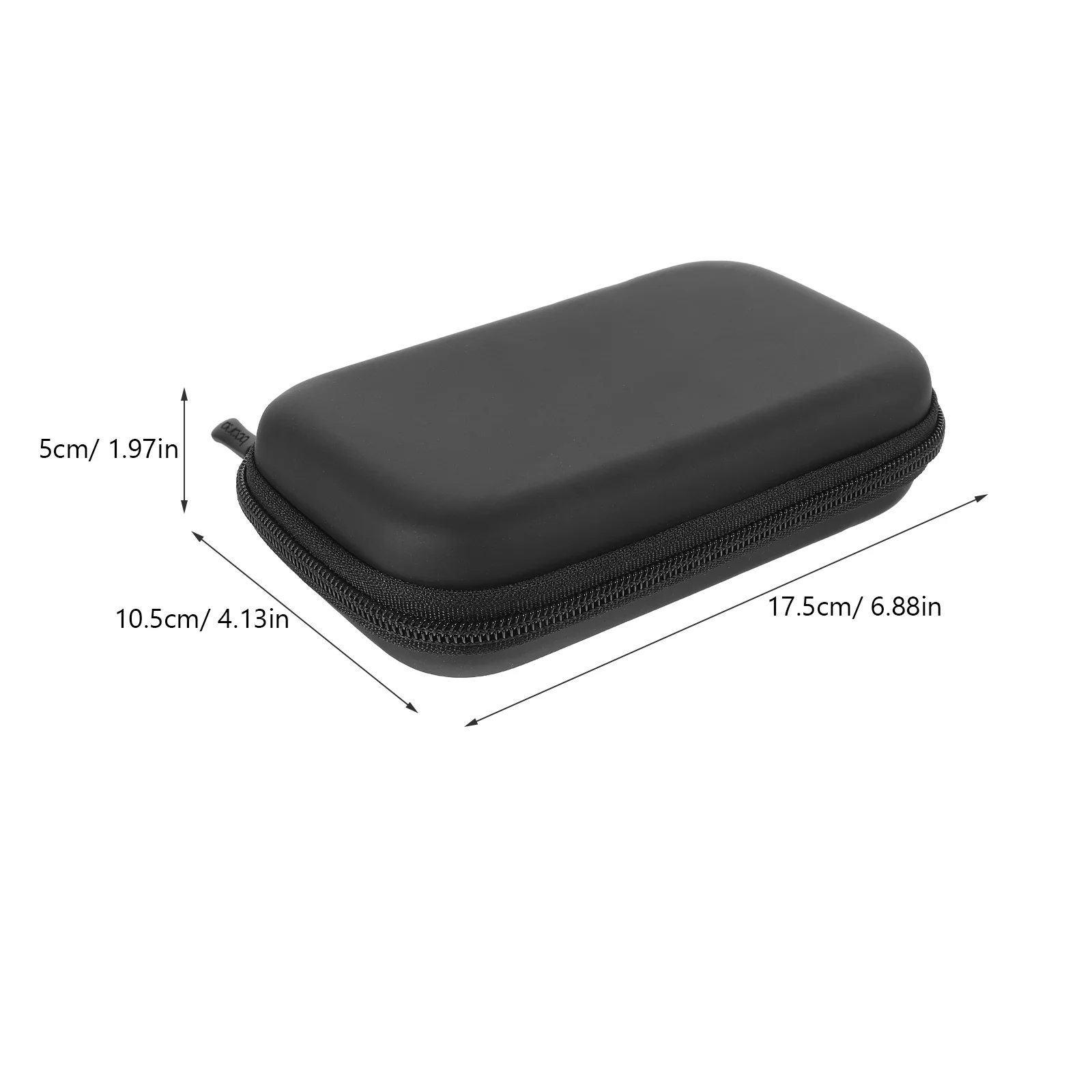 Pu Mobile Hard Lavalier Headset Opbergtas Zwart Elektronica Organizer Case Reizen Reversmicrofoon