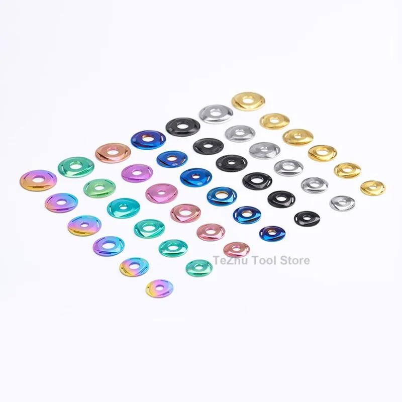 1 st Titanium Wasmachine Rotor Pakking M6 M8 M10 Spacer Pakking Voor Fiets Motor Auto