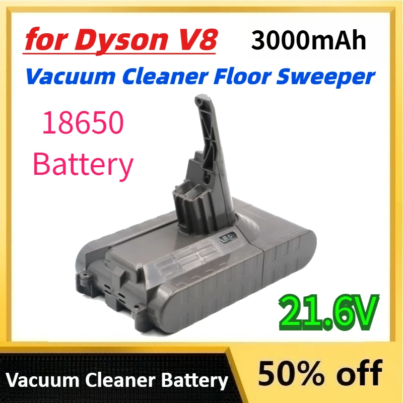 

21.6V 3000mAh 18650 Battery for Dyson V8 Vacuum Cleaner Floor Sweeper Rechargeable Lithium Battery Pack Backup Power Supply
