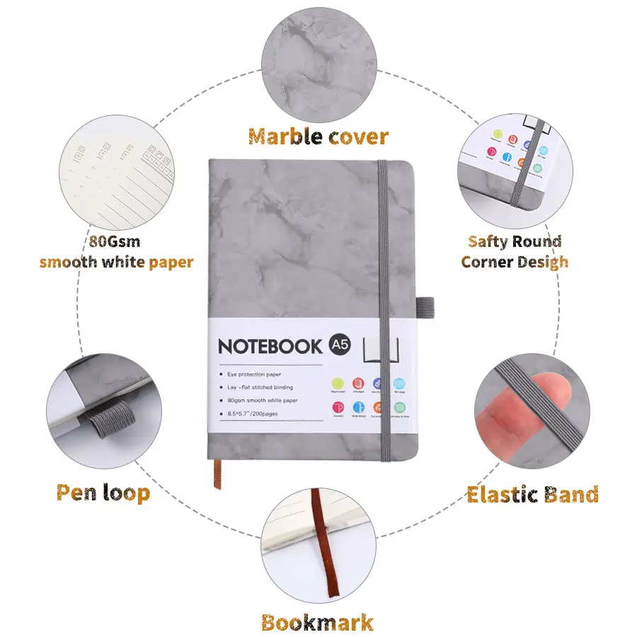 Paper Notebook Professional Style A5 Size Notebook with Thickened Paper for Office Compact Lightweight Planner for Sellers