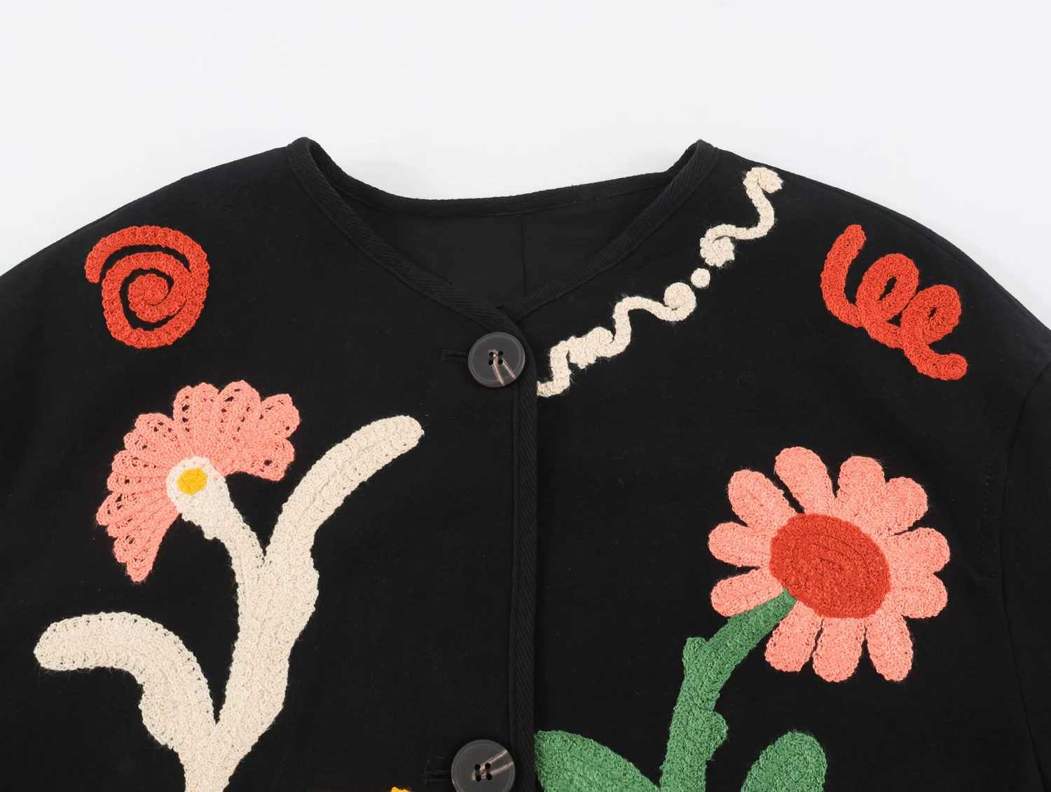 KONDALA Vintage Mode 2026 Elegante Damenjacke mit Blumenstickerei Lässige Moderne Schicke Damen-Streetwear Herbst Mujer Oberbekleidung – Detail 5