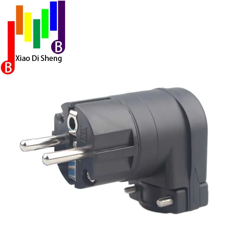 Spina connettore IEC EU maschio e femmina CA elettrico in rame puro placcato rodio ad alta fedeltà di fascia alta 90 °   Tipo L