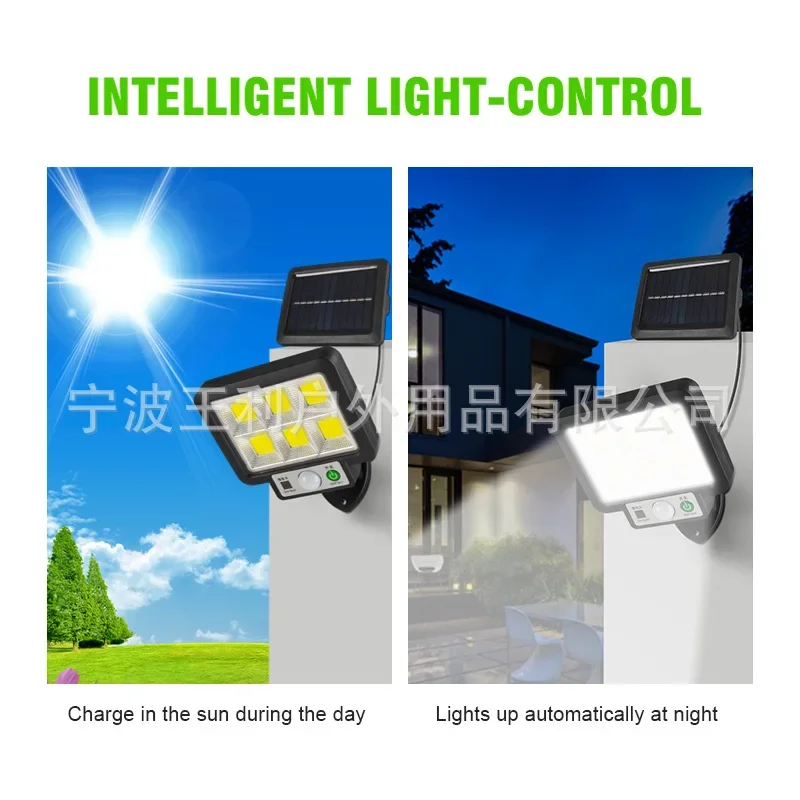 Split Solar 56led Induktion Wandleuchte 72COB Innen- und Außengartenlampe Garagenlampe