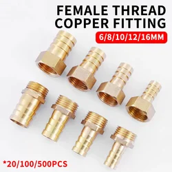 Brass Hose Fitting 6mm 8mm 10mm 12mm 14mm Barb Tail 1/8