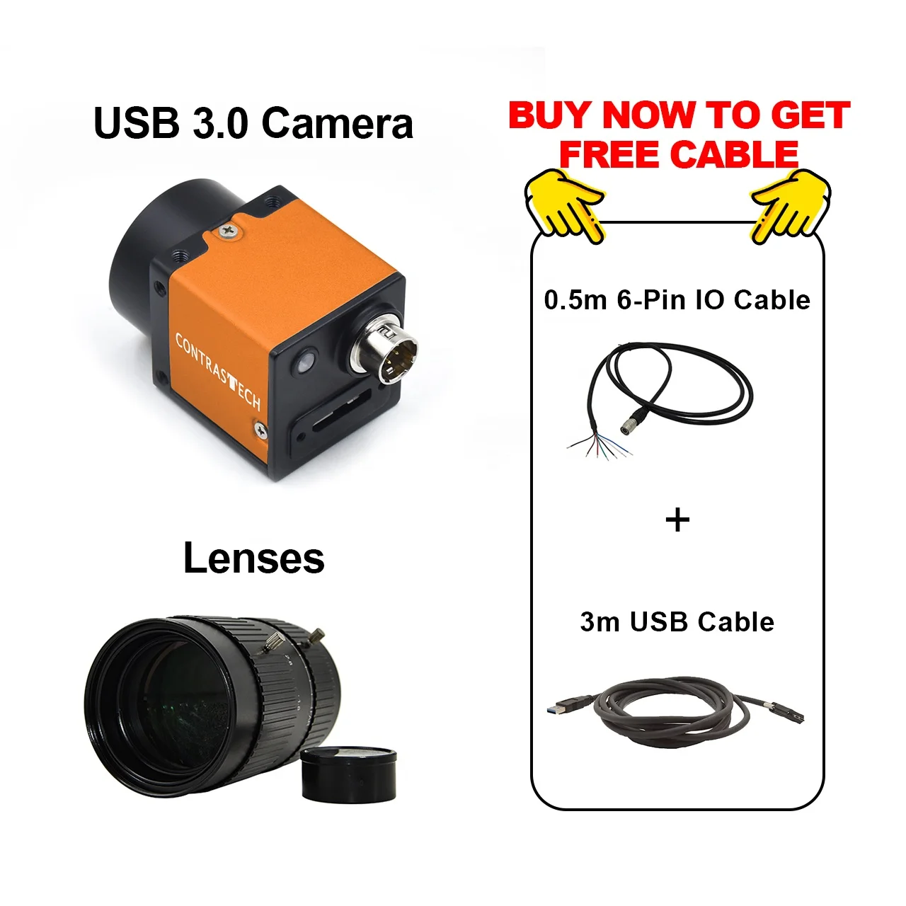 C# Sample Provided IMX264 5mp USB 3.0 Module ANPR Cameras for License Plate Recognition ICt9SM/CU50A-Pro