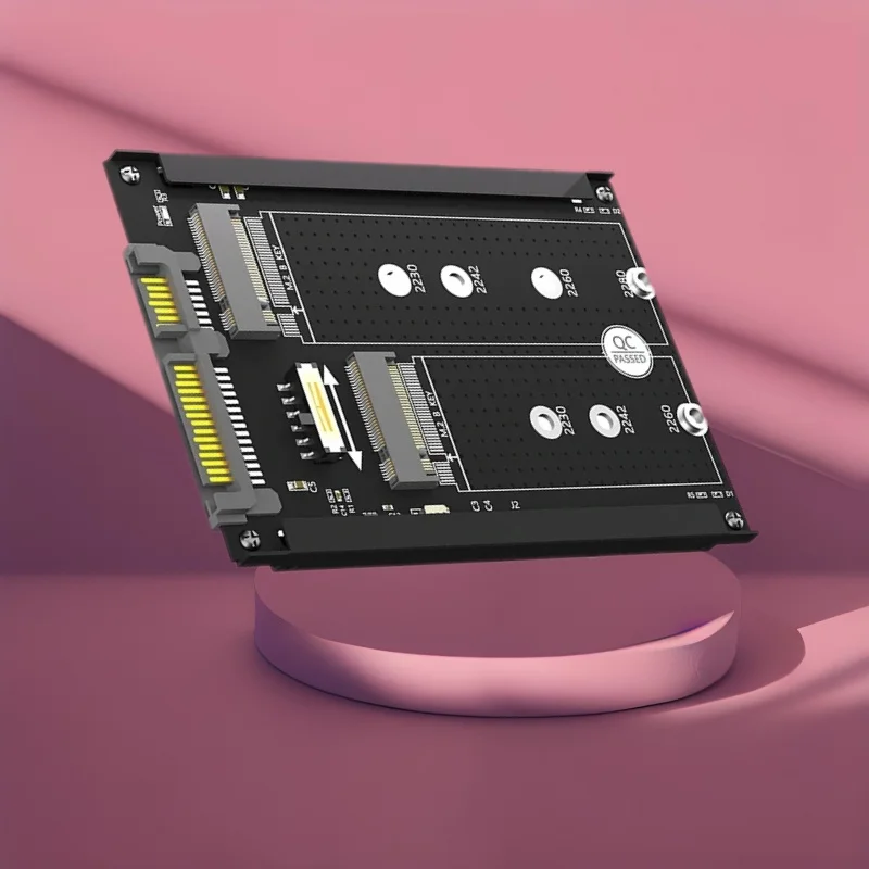 M.2 SSD To 2.5 Inch SATA Enclosure M.2 B Key To SATA 3.0 Hard Disk Converter With Socket Bracket 6Gbps for M.2 SATA Protocol SSD