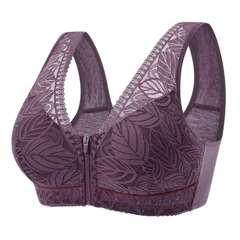 Front Buckle Wireless Gathering Bra Breathable Mesh Fabric Good Elasticity Comfort Sexuality Underwaist Push Up Bra Ventilate