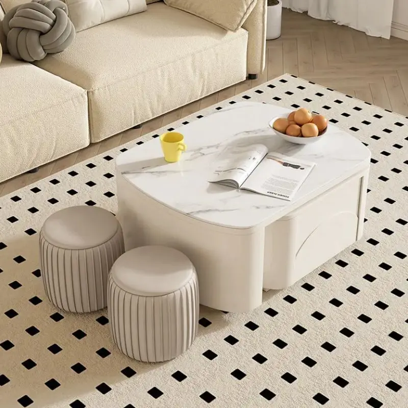 Telescopic coffee table TV cabinet combination household multi-function